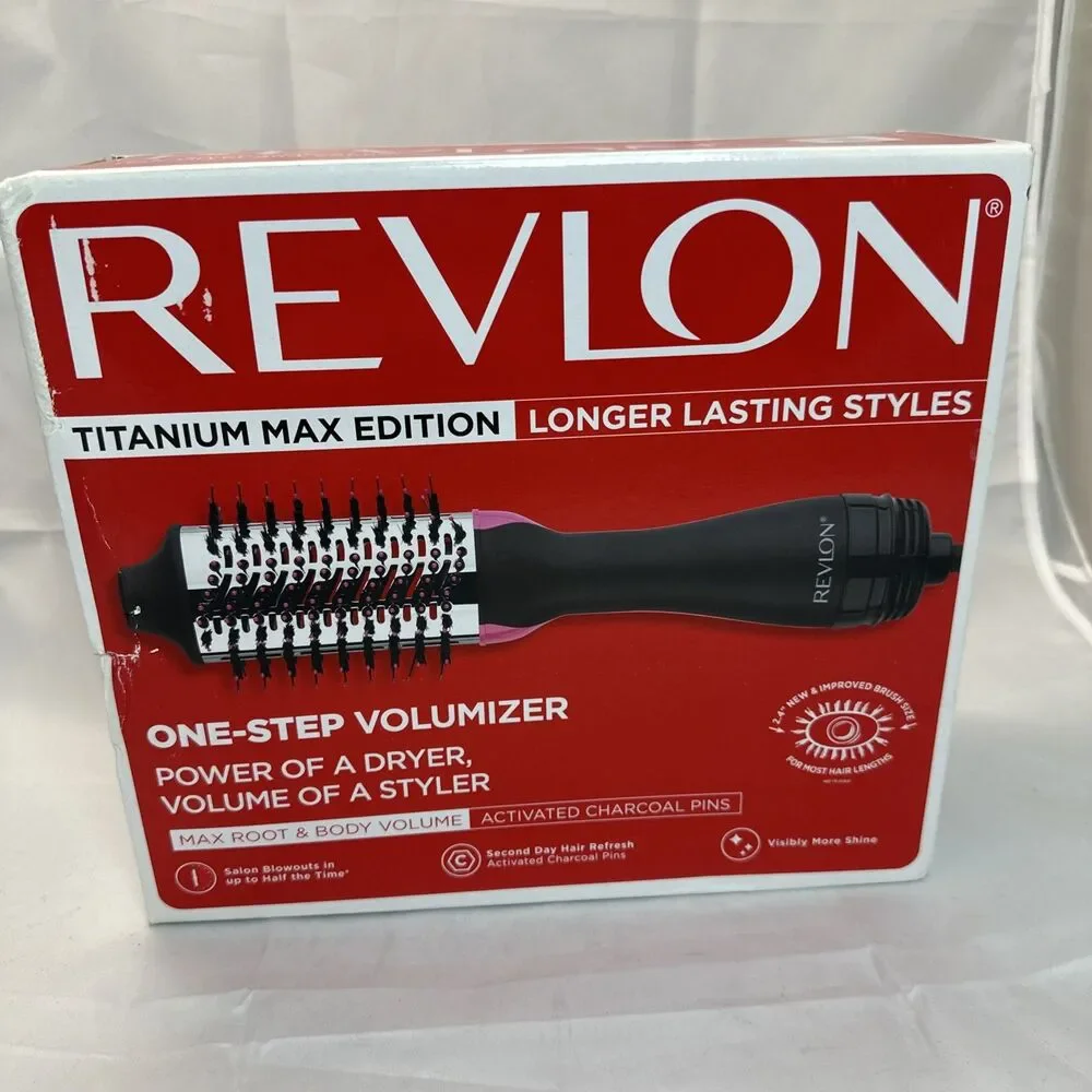 REVLON One-Step Volumizer Titanium Max Edition Hair Brush Dryer
